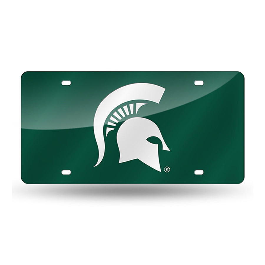 Msu Spartan Head License Plate Campus Den