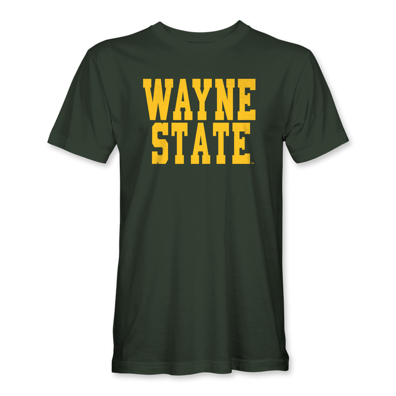 Blocky Text Wayne State B T-Shirt