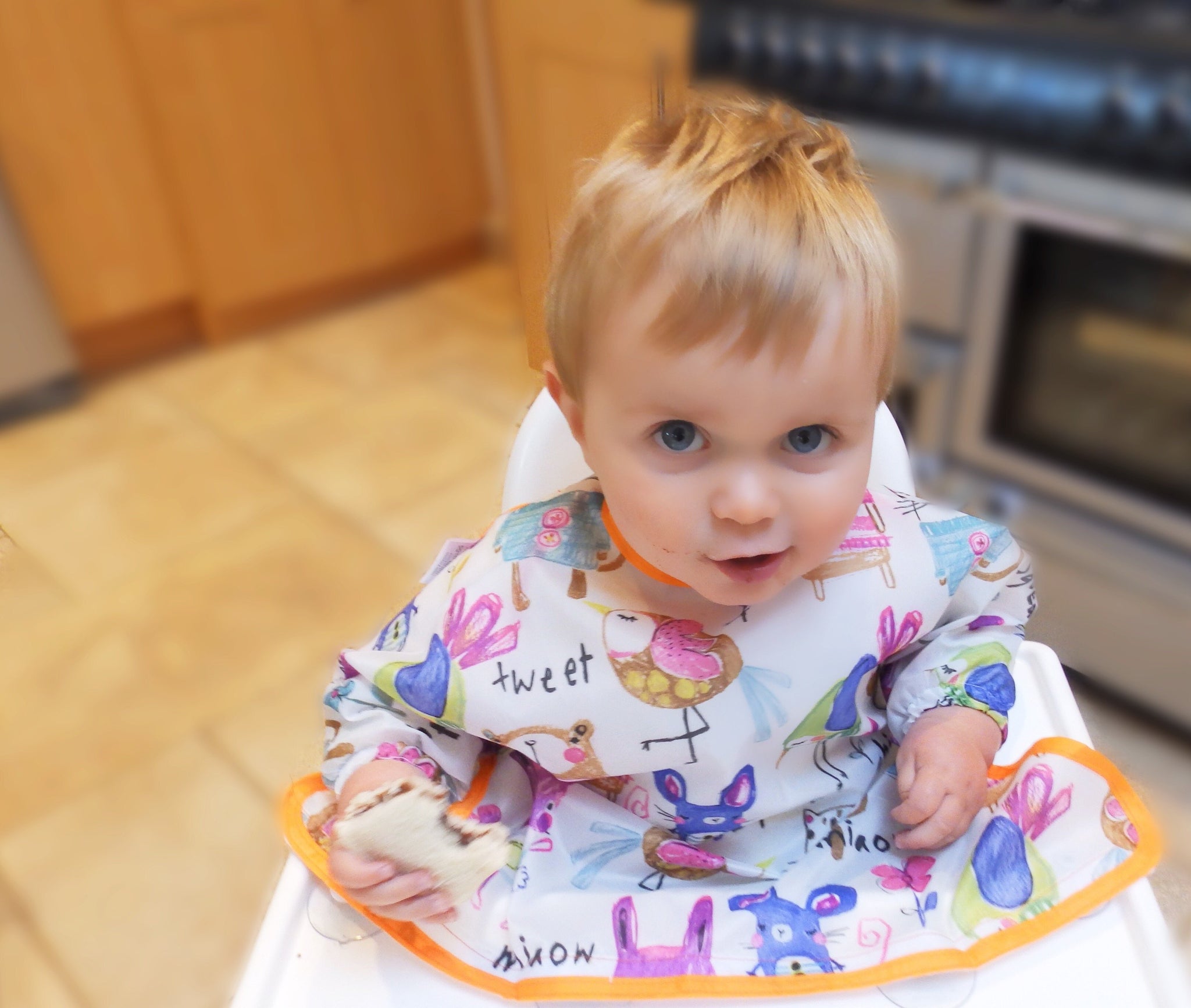 baby weaning bibs with sleeves