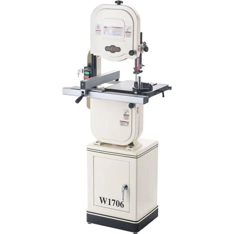 An example of a Hybrid Bandsaw, the W1706 by Shop Fox. Benchtop portability with more features.