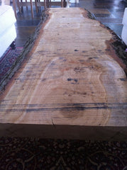 A rough live edge Oak slab