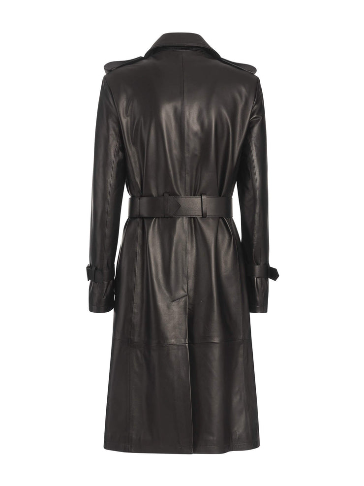 Sandra Genuine Italian Leather Trench Coat | Tuscan Tailor