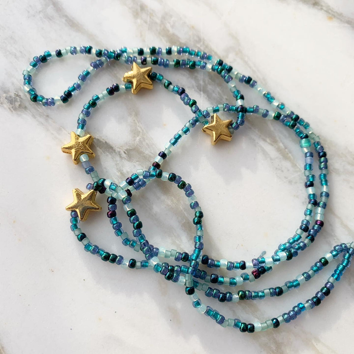 STARRY NIGHT beaded 'wristlace' – Koi Beads