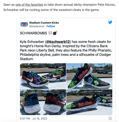 Kyle Schwarber's Home Run Derby Cleats Are Dominating the Field - En Fuego
