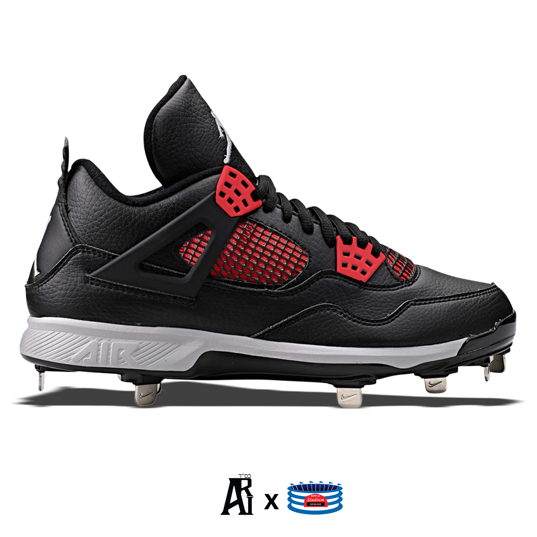 jordan 4 baseball cleats red