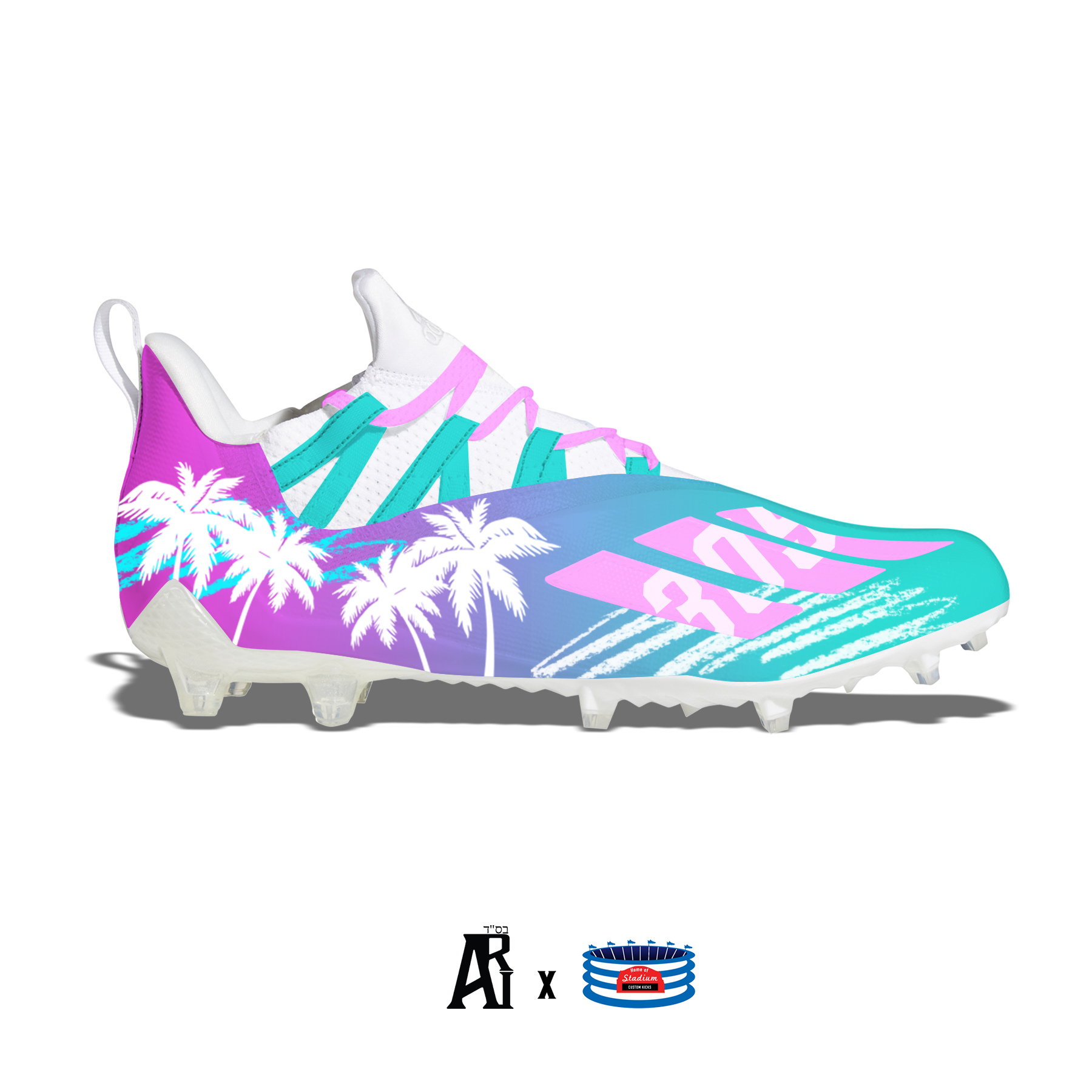 Miami Vice Adidas 11.0 Football Cleats – Stadium Custom Kicks
