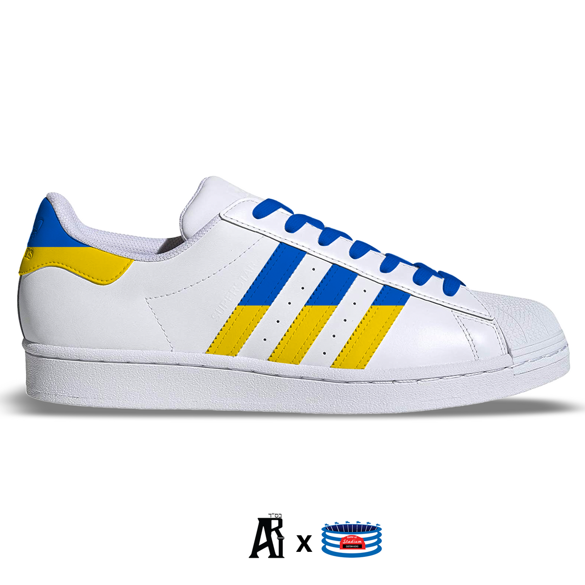 intercambiar Estragos Brutal Ukraine Strong" Adidas Superstar Shoes – Stadium Custom Kicks