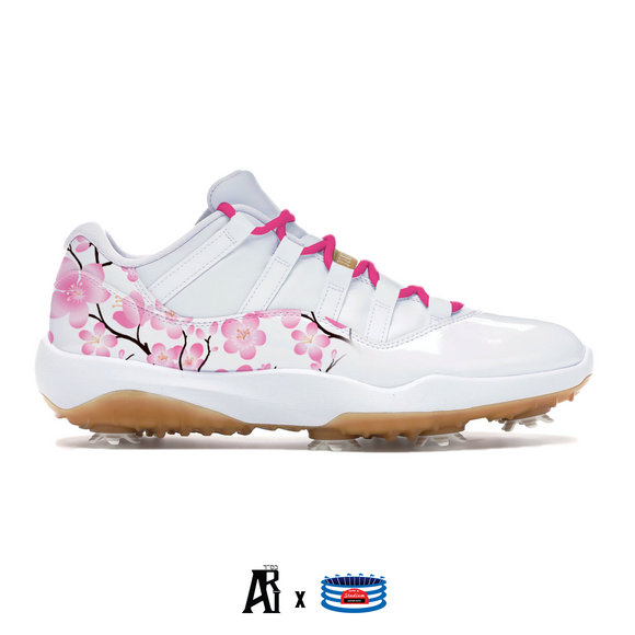 novia Selección conjunta Orgullo Cherry Blossom" Jordan 11 Retro Bajo Zapatos de golf – Stadium Custom Kicks