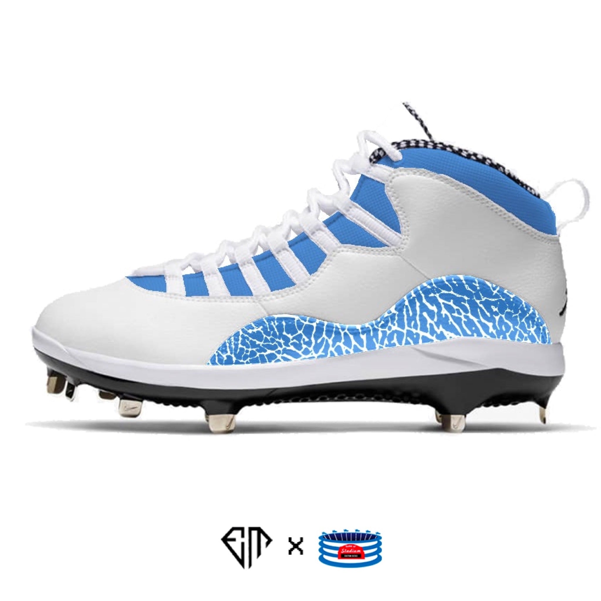 blue jordan cleats