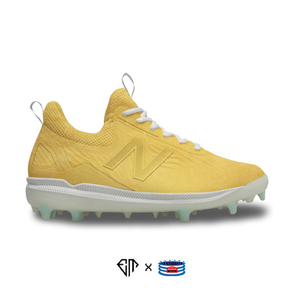 new balance gold metal cleats