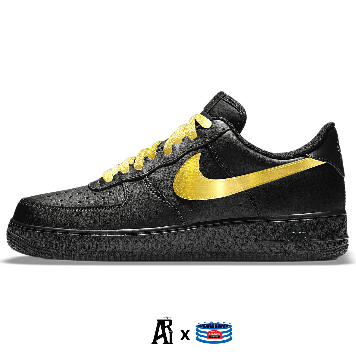 Black And Gold Nike Air Force 1's | stickhealthcare.co.uk