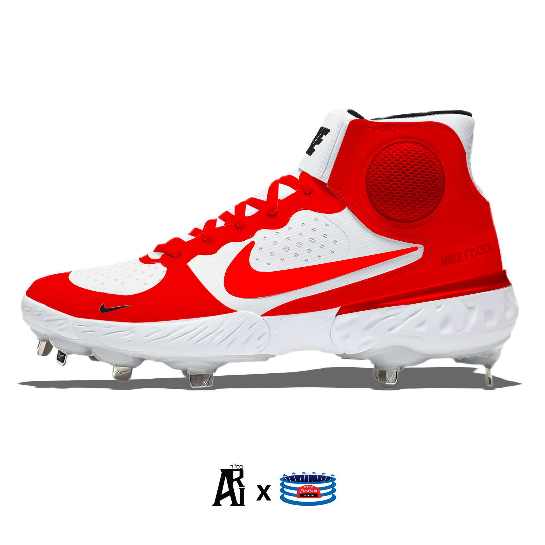 Red Alpha Huarache Elite 3 Cleats – Stadium Custom Kicks