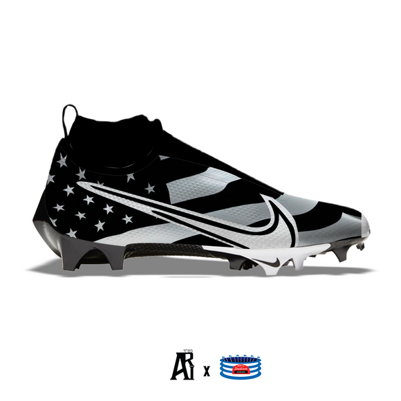 Black & White USA Flag" Nike Edge Pro 360 Cleats – Custom Kicks