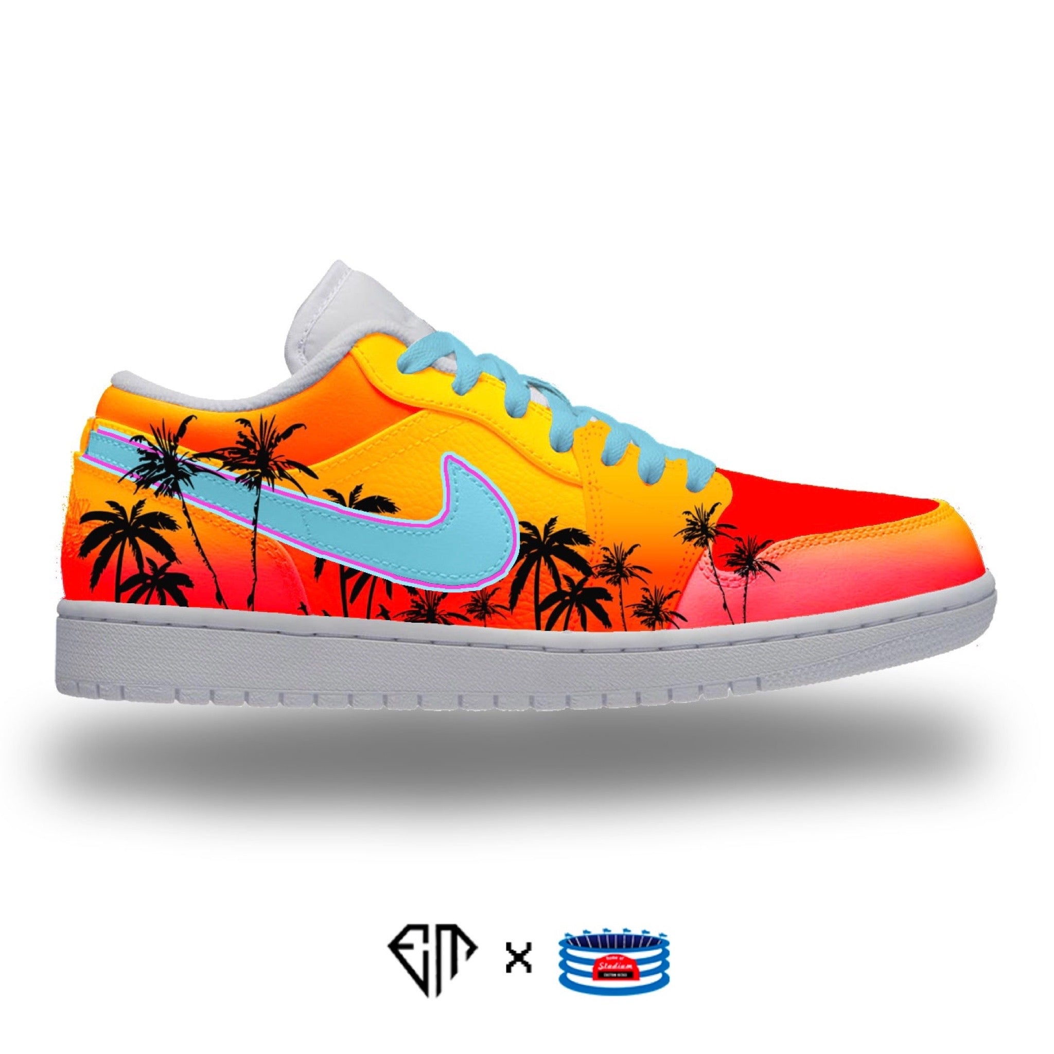Sunset" Jordan Zapatos – Custom Kicks