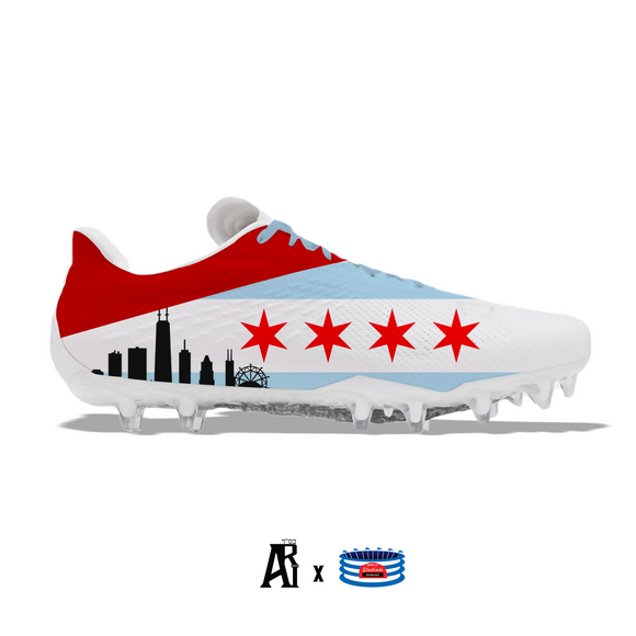 Atrás, atrás, atrás parte hacha Leonardoda Tacos de fútbol Under Armour Blur Smoke MC "Chicago" – Stadium Custom Kicks