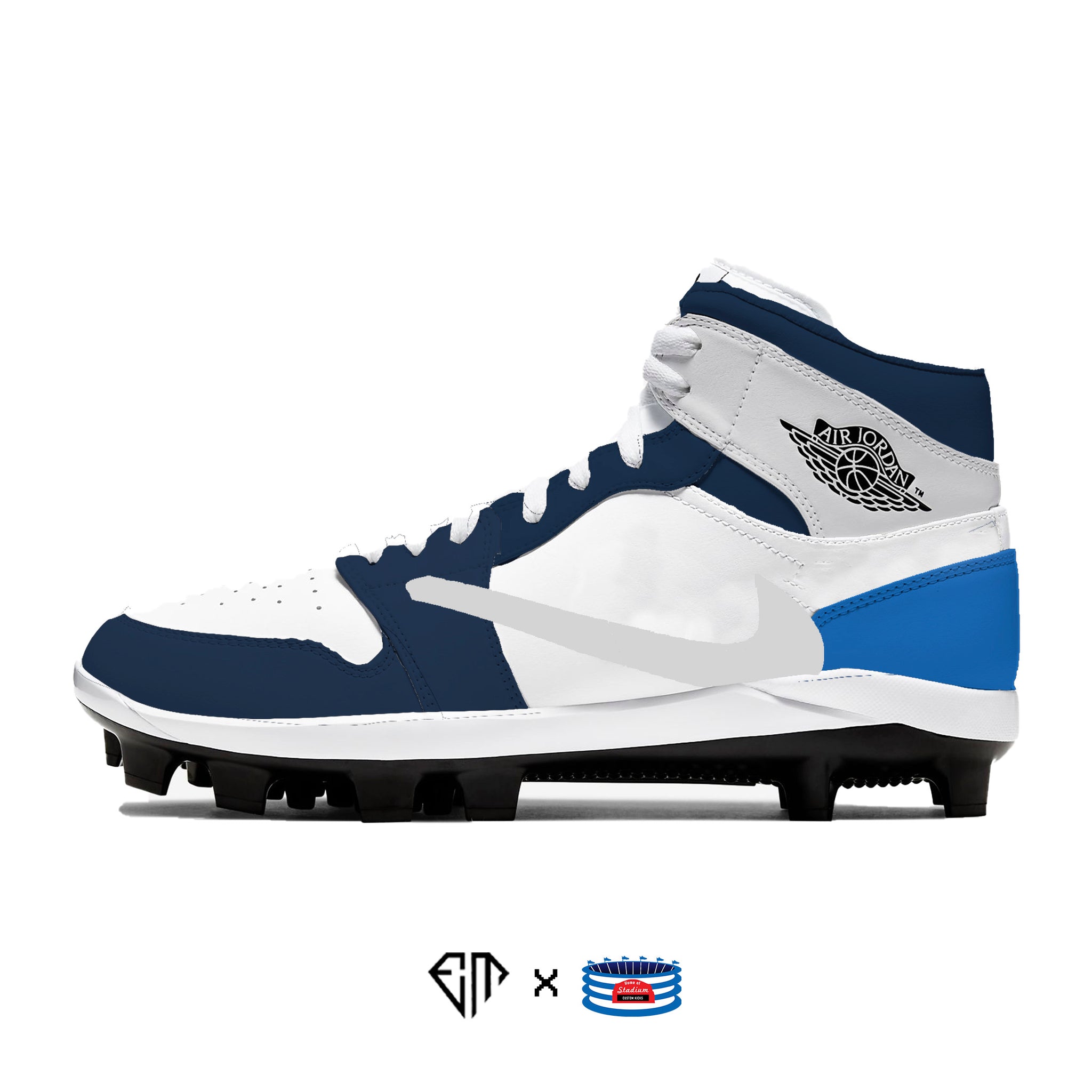 custom jordan 1 baseball cleats