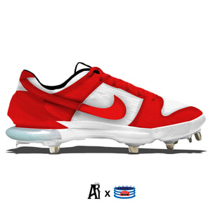 Red White Dunk" Nike Force Zoom Trout 7 Pro Cleats – Stadium Custom Kicks