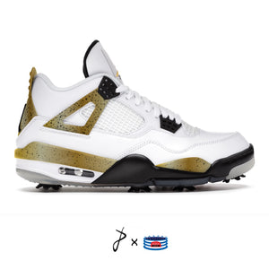 gold jordan 4's