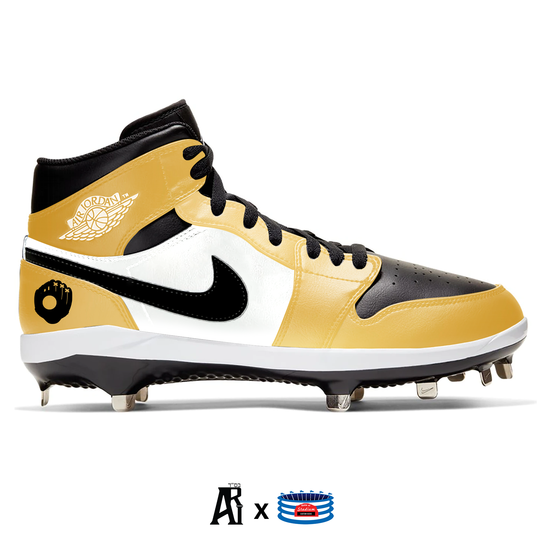 gold jordan 11 cleats