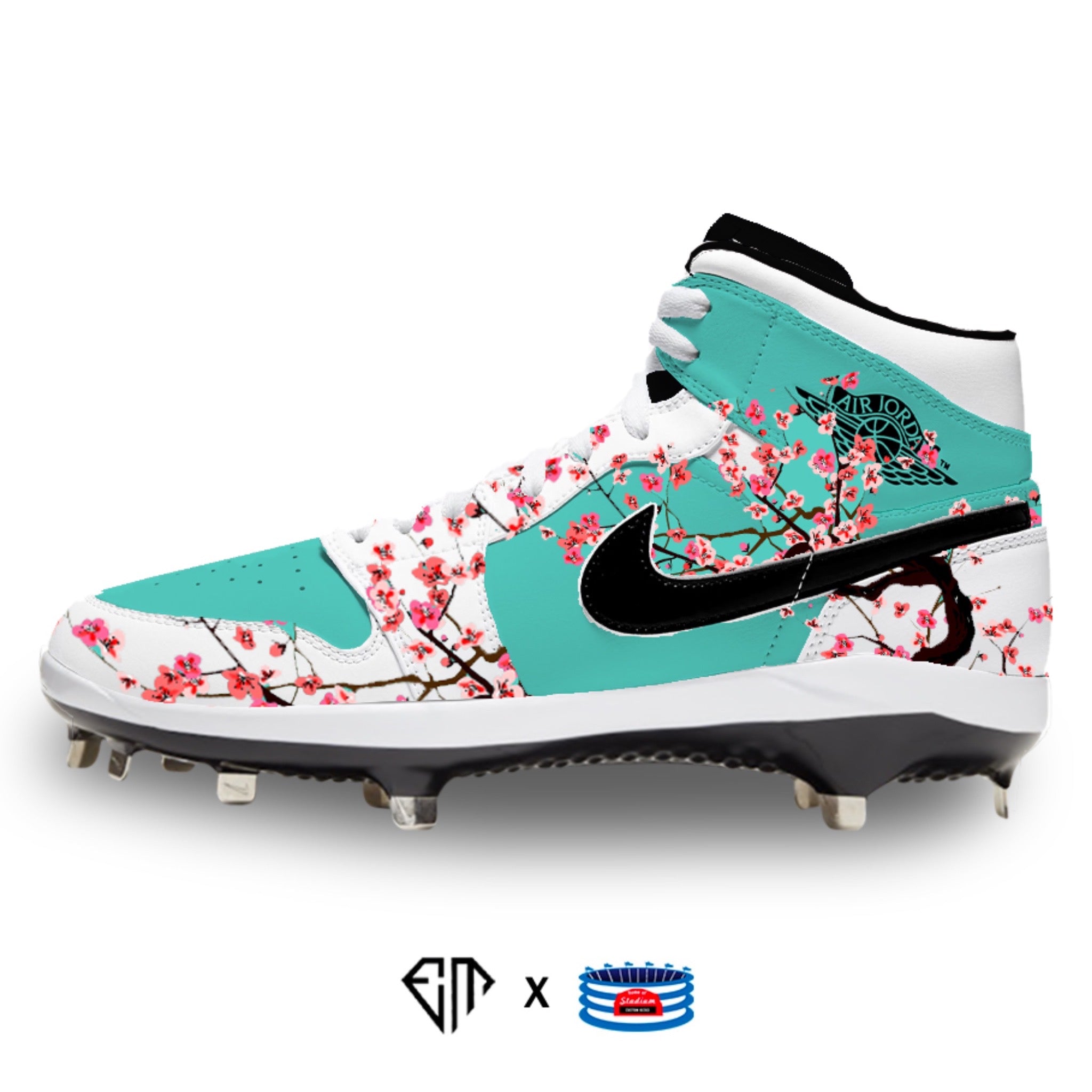 custom jordan 1 baseball cleats