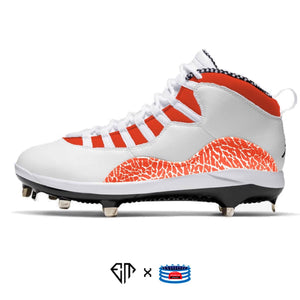 orange jordan football cleats