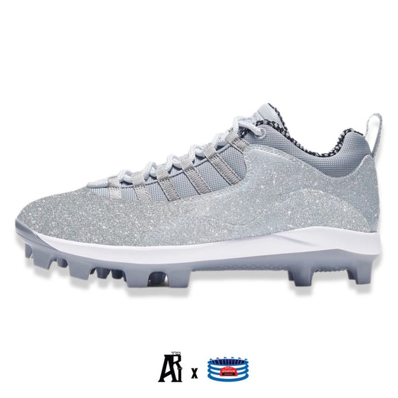 gray jordan baseball cleats