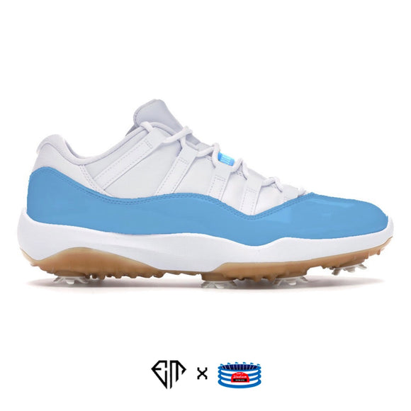 all white jordan 11 golf shoes