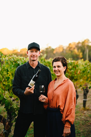 Scott and Annette Baxter, Owners and Winemakers at Gralyn Estate toasting to their success at the London Wine Competition, taking out the prestigious award Wine of the Year. 