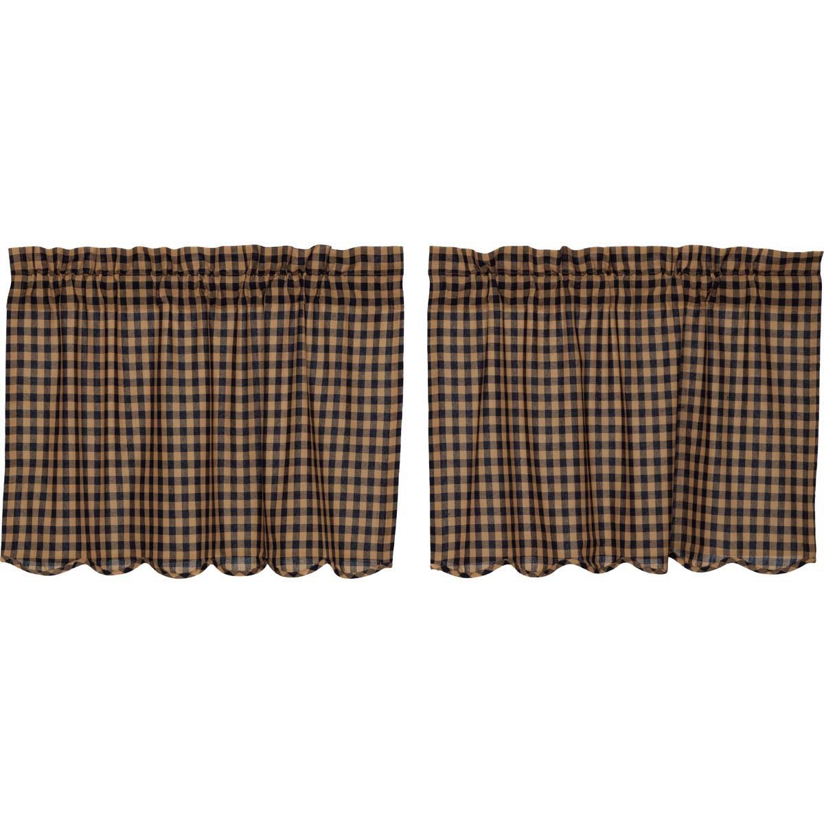 Navy Check Scalloped Tier Set of 2 | Easy Home Links.
