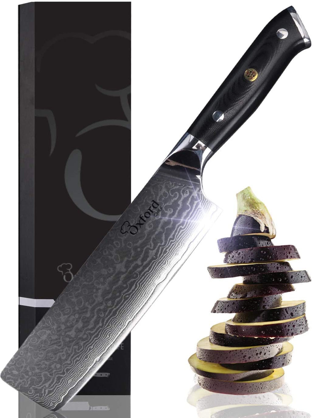  oFuun Paring Knife, 5 Inch Japanese Kitchen Knife, VG-10  Damascus High Carbon Stainless Steel Knife for Fruit and Vegetable Cutting  Chef Knives: Home & Kitchen