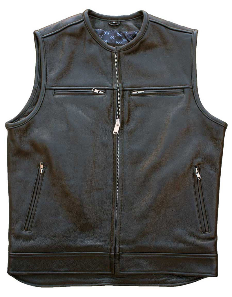 Men's MC Leather Vest Club Cut