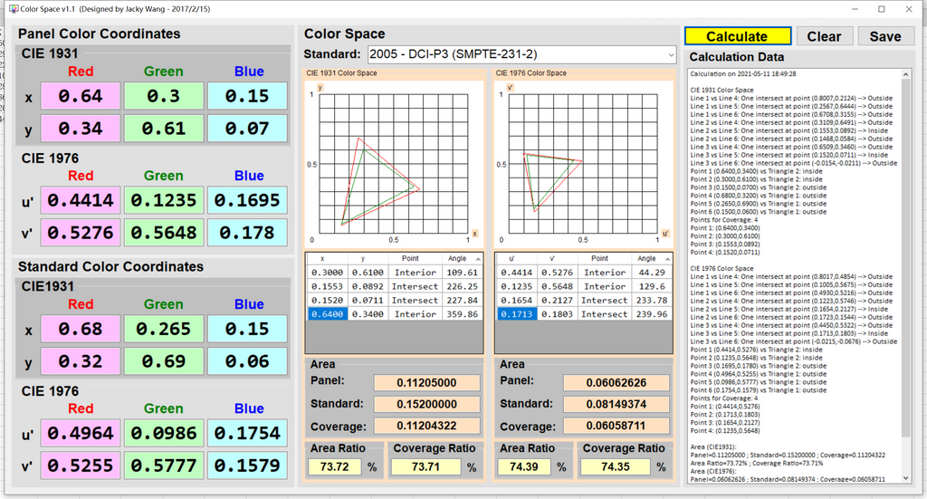 4k portable monitor color space dci p3