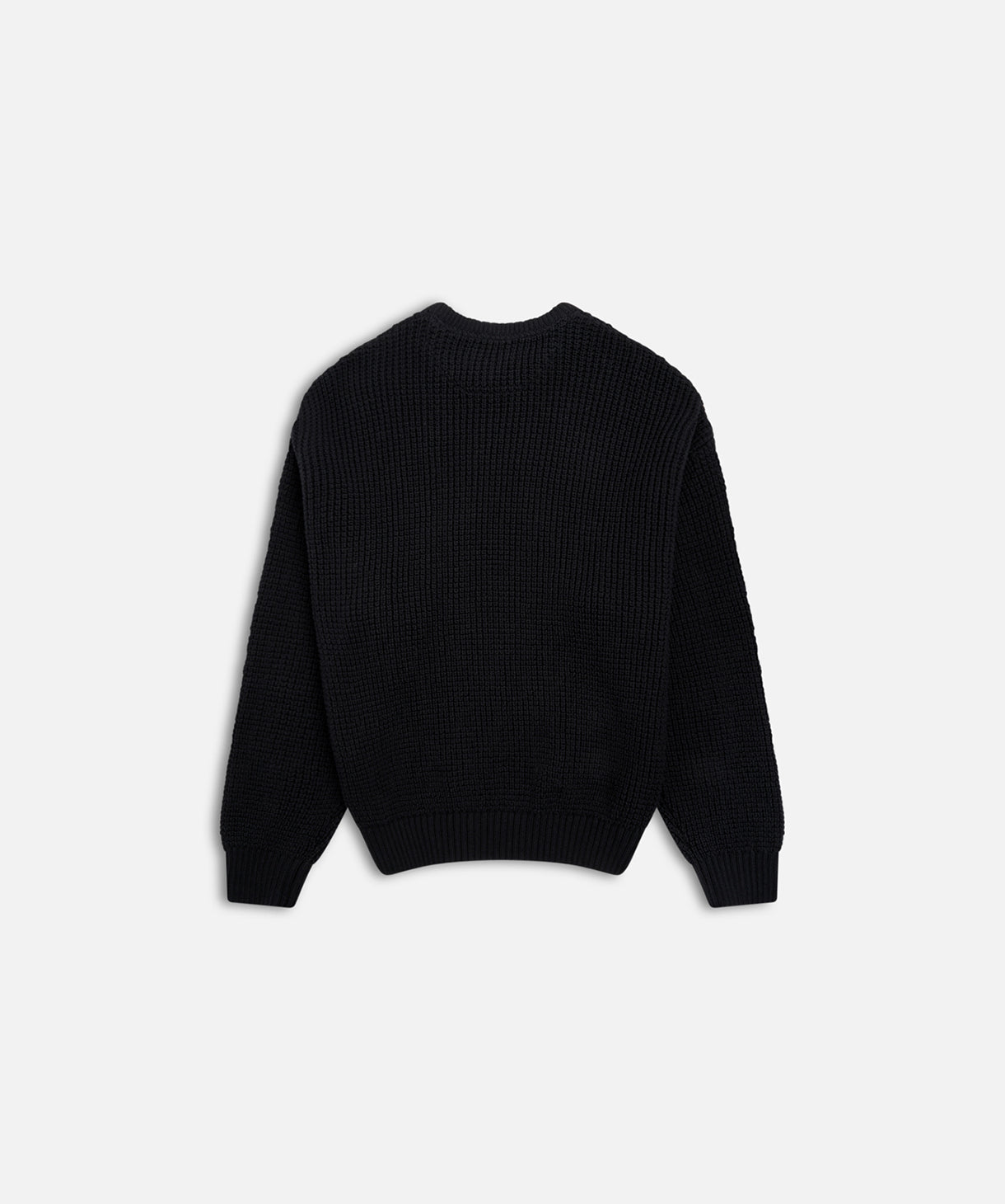 Waffle-knit Sweater - Black melange - Kids