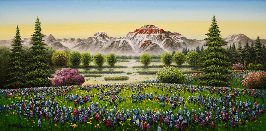 After A Long Hike original oil painting by Mario Jung for sale