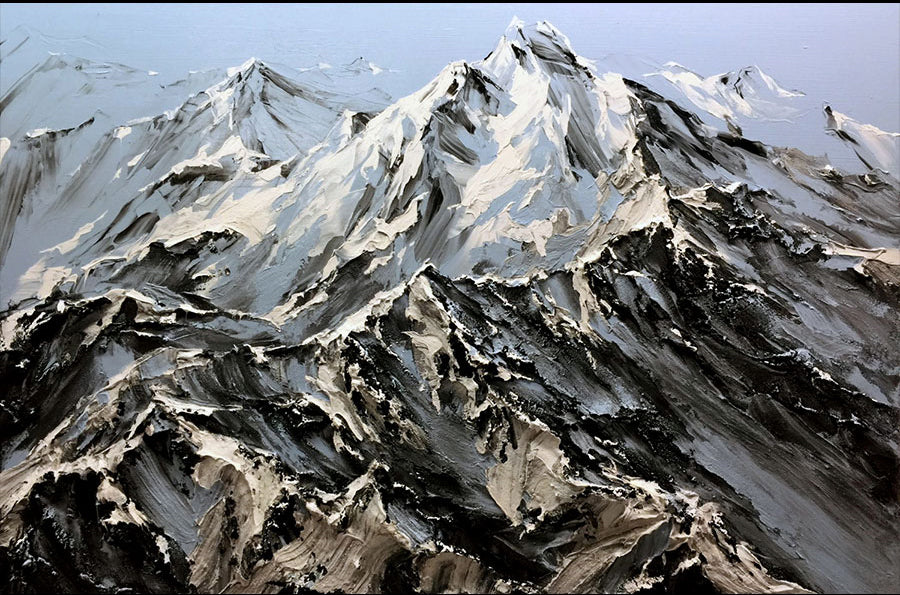 Alpine Glory original Barak Rozenvain mountain painting