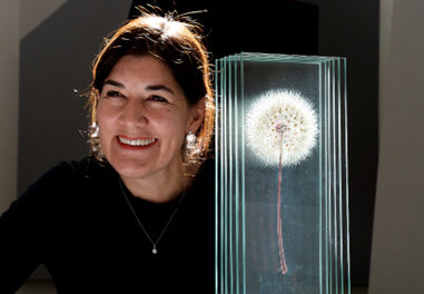 Artist Ana Maria Botero Glass Flower Art