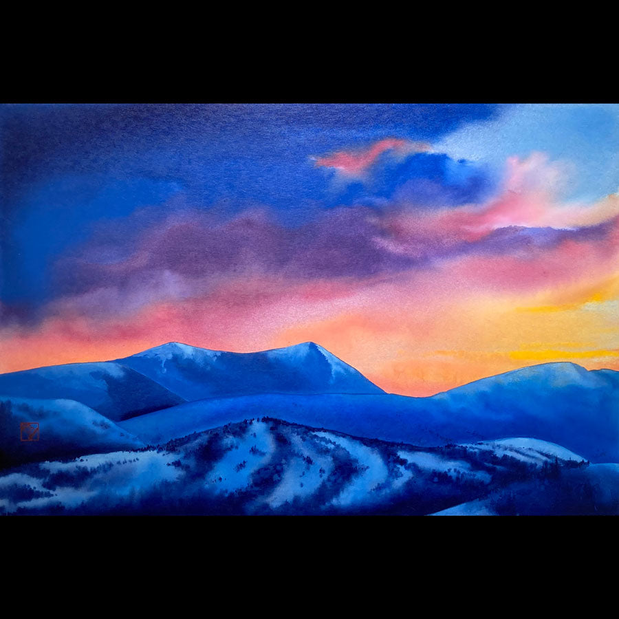 apre ski hour at breckenridge ski resort original painting by artist Kay Stratman