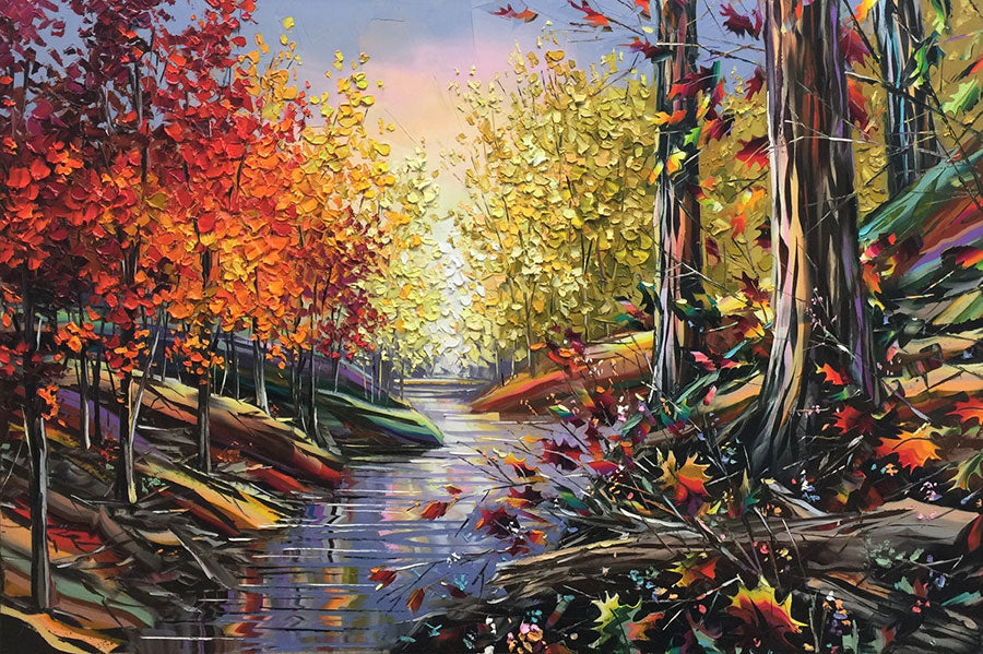 Colorful Horizon Michael Rozenvain Painting