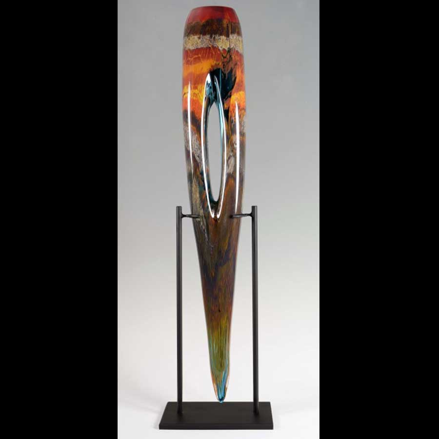 desert sentential hand blown glass by sculpture by artist jared and nicole davis