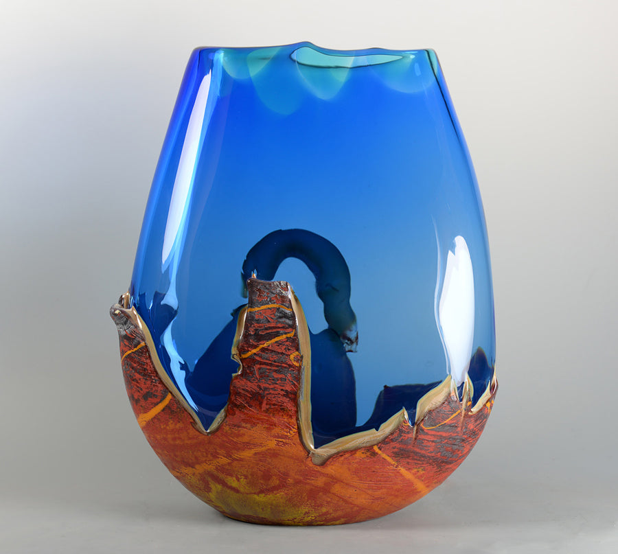 Delicate Arch Desert Vista original hand blown glass by artist Jared and Nicole Davis