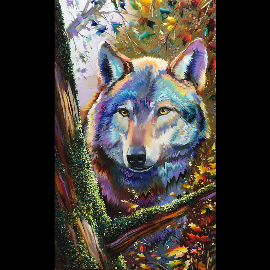 michael roznevain wolf painting