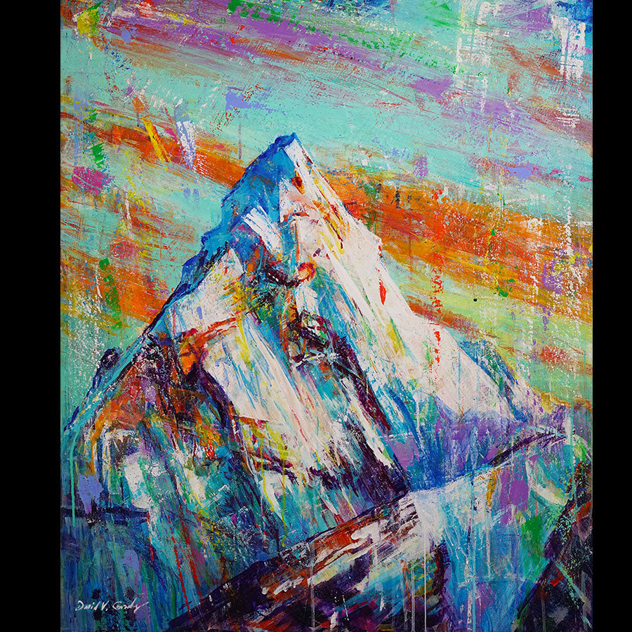 Everest original painting by artist David V Gonzales