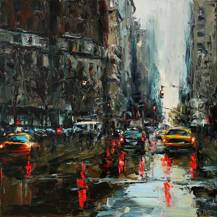 City Nostalgia by Artist Lyudmila Agrich - Raitman Art Galleries