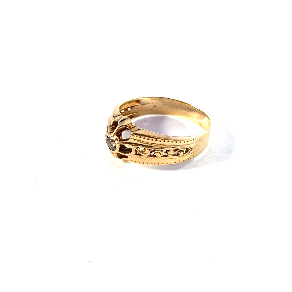 Fred 2010s Pre-owned 18kt Yellow Gold Une Île D'or Diamond Ring