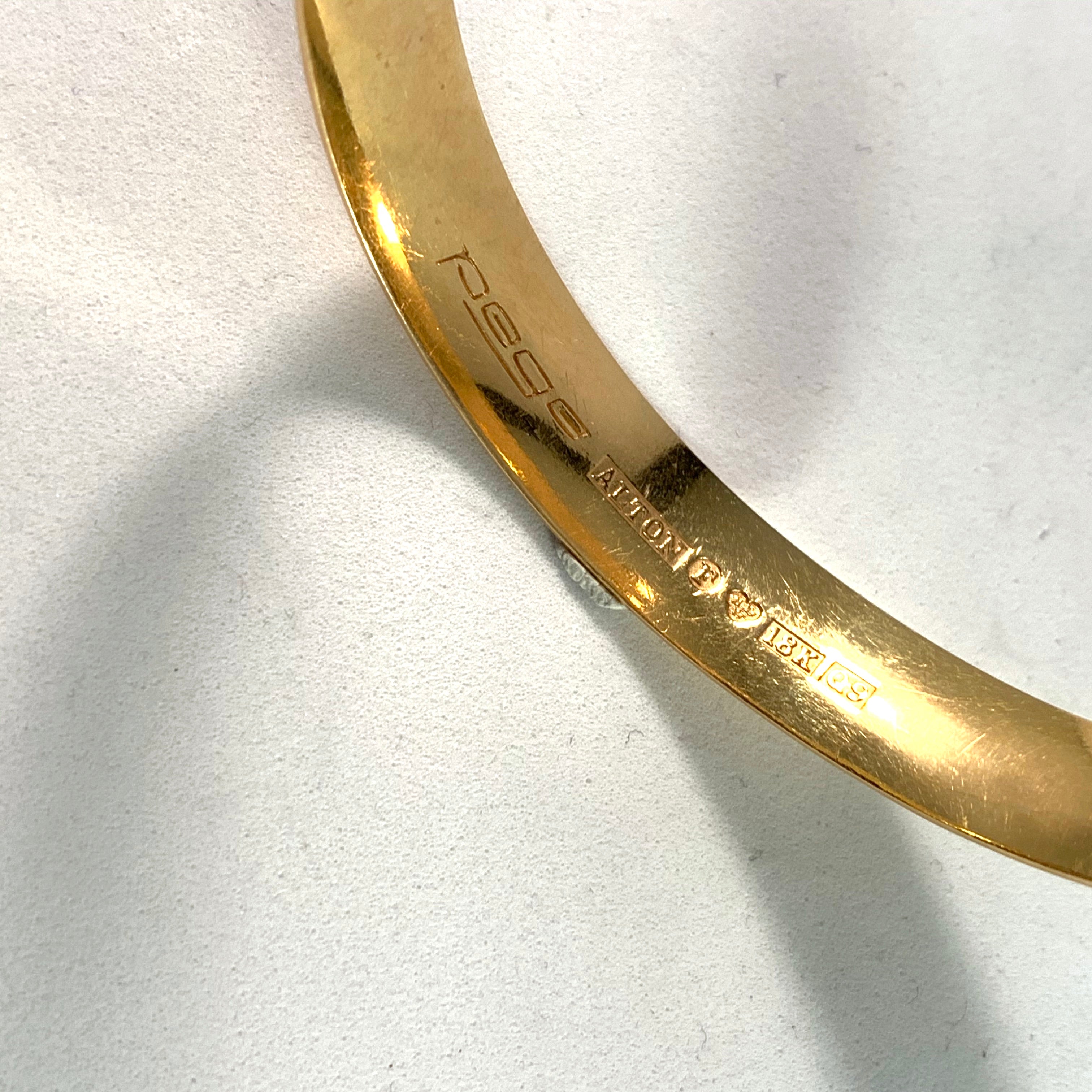 PeGe for Alton, Sweden 1966 18k Gold Turquoise Bangle Bracelet. – T ...