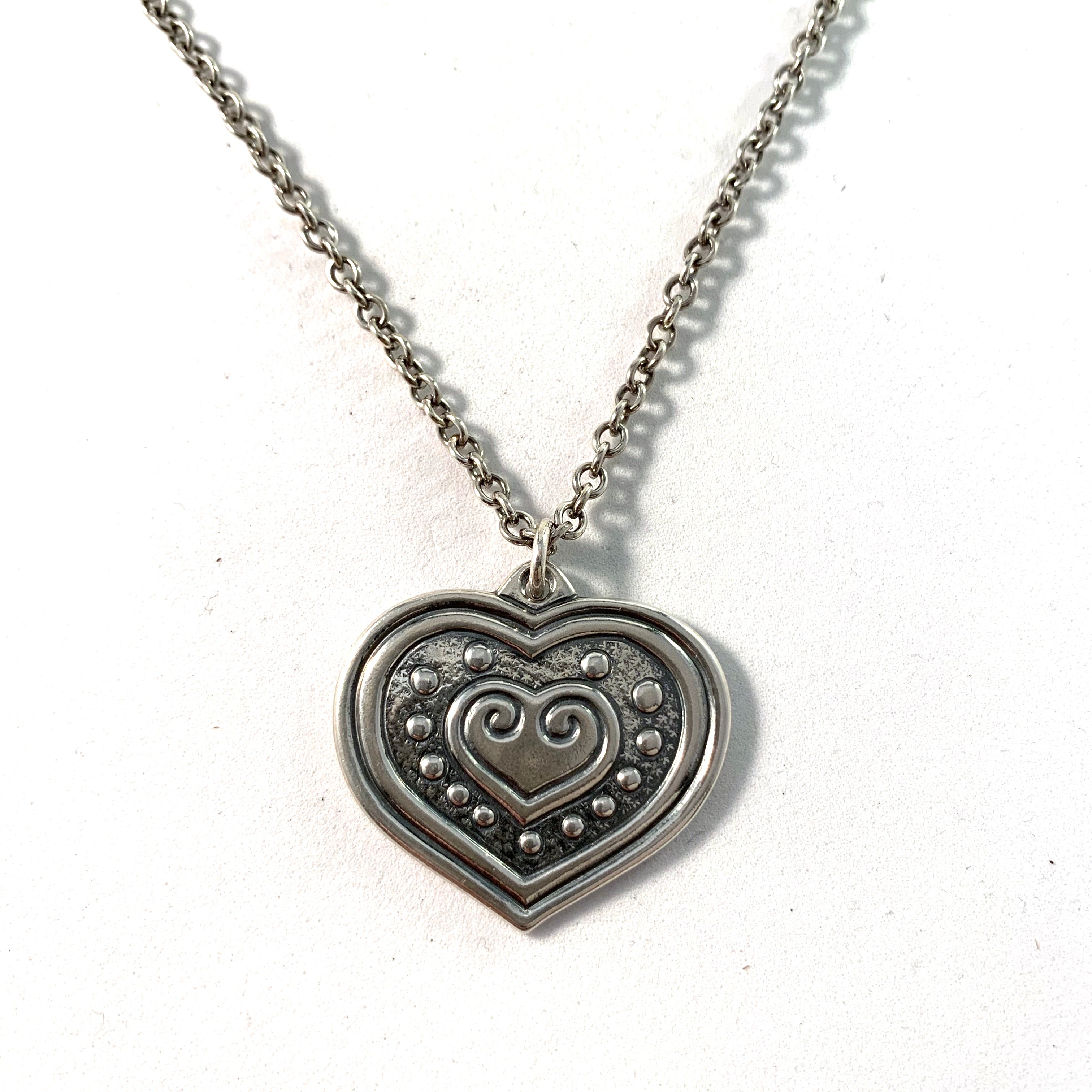 Kalevala Koru, Finland Vintage Sterling Heart Love Pendant Necklace. – T  Niklasson Gallery