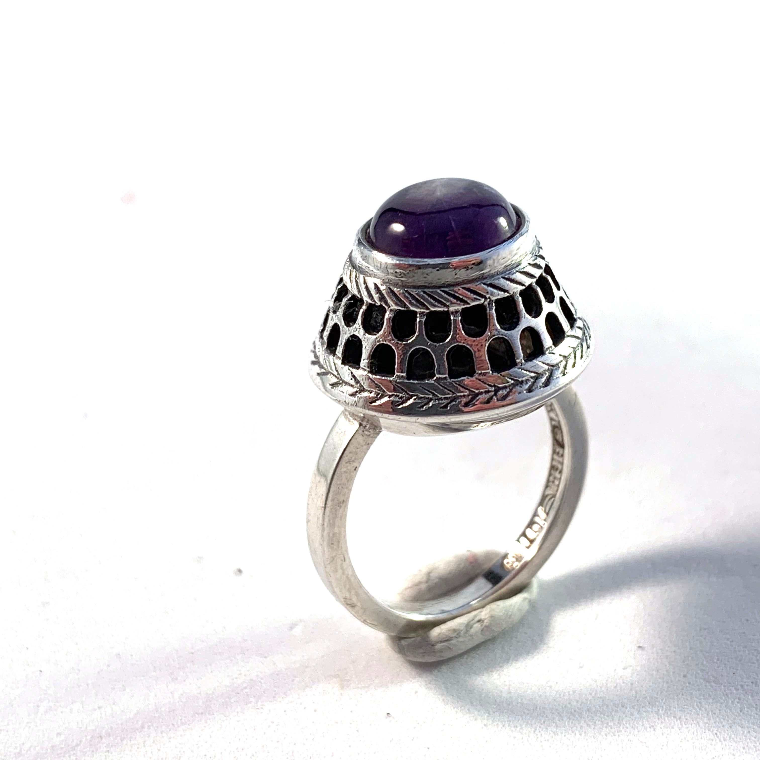 Kalevala Koru, Finland year 1969 Sterling Silver Amethyst Ring. – T  Niklasson Gallery