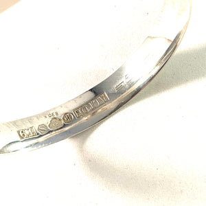 PeGe for Alton, Sweden 1969 Vintage Silver Rock Crystal Bangle Bracelet.