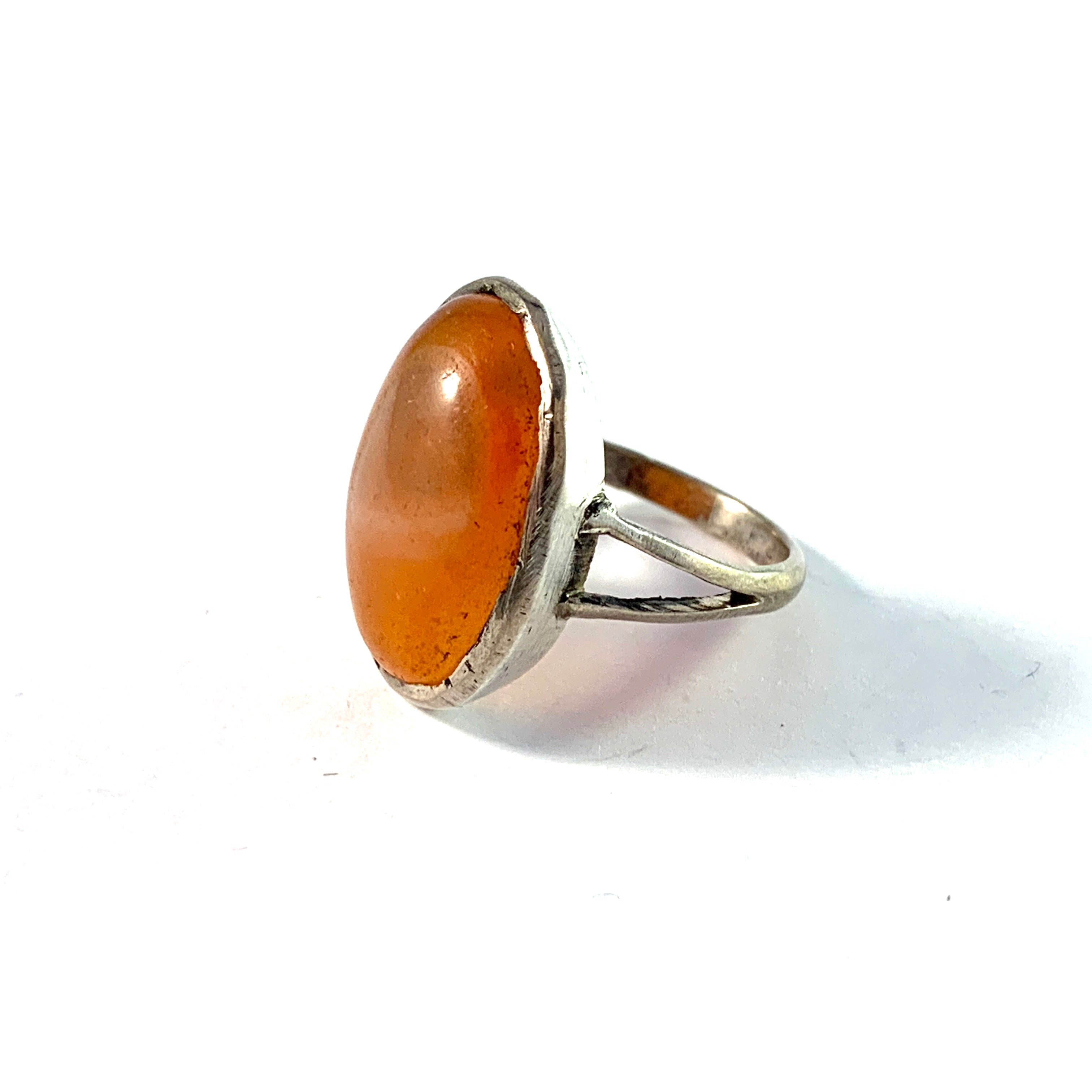 Scandinavia Early to Mid 1800s Antique Solid Silver Carnelian Ring. – T ...