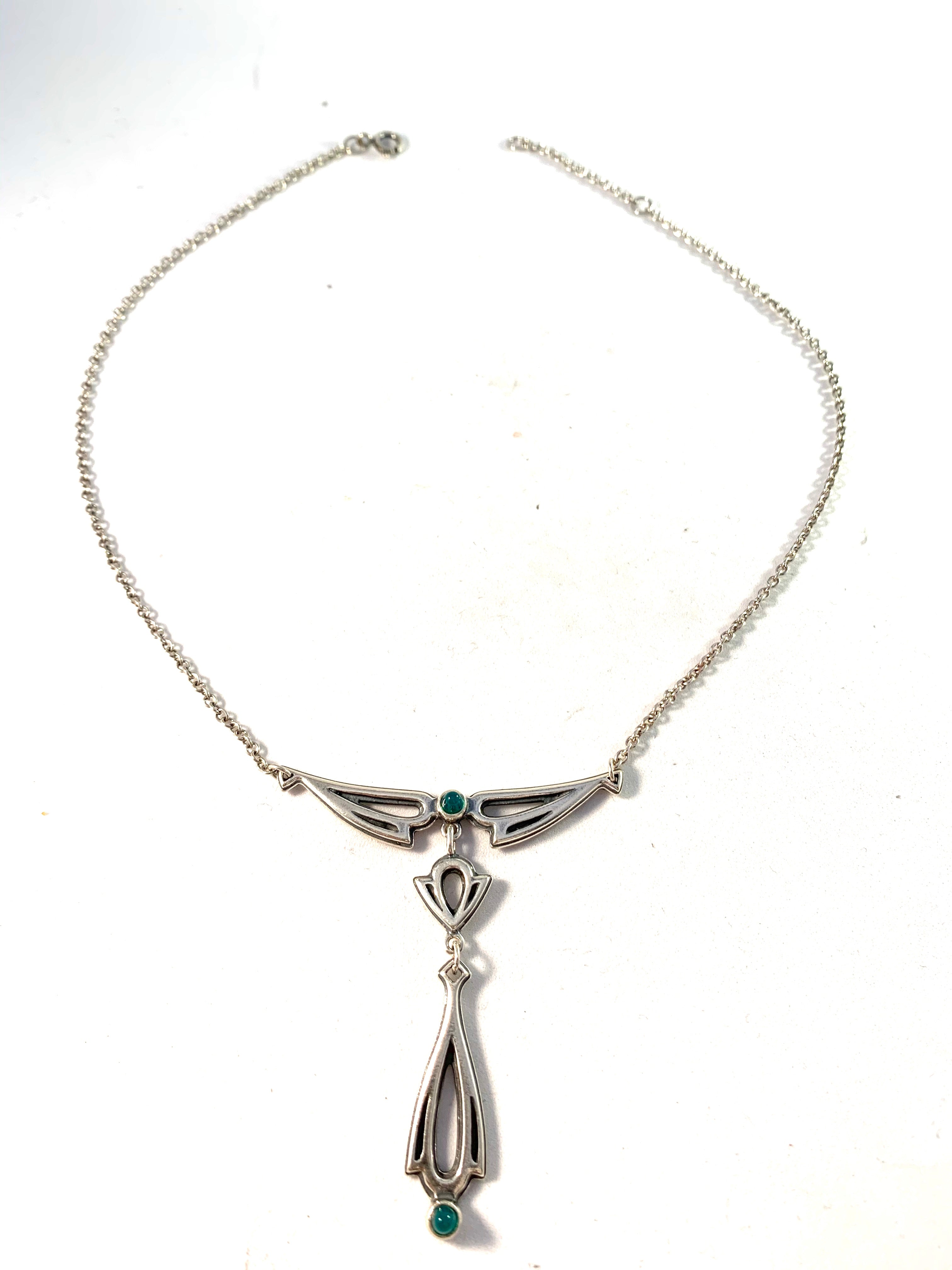 Kalevala Koru, Finland. Vintage Sterling Silver Chrysoprase Necklace. – T  Niklasson Gallery